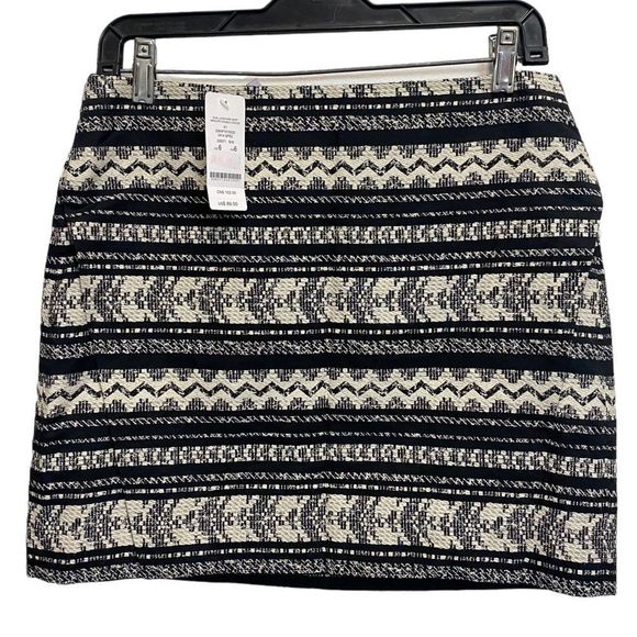 NWT Bebe Black White Dual Layer Mini Skirt